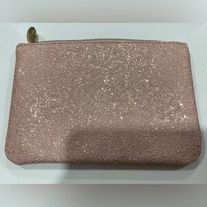 New Ipsy Elegant Pink Glitter Clutch Cosm Bag